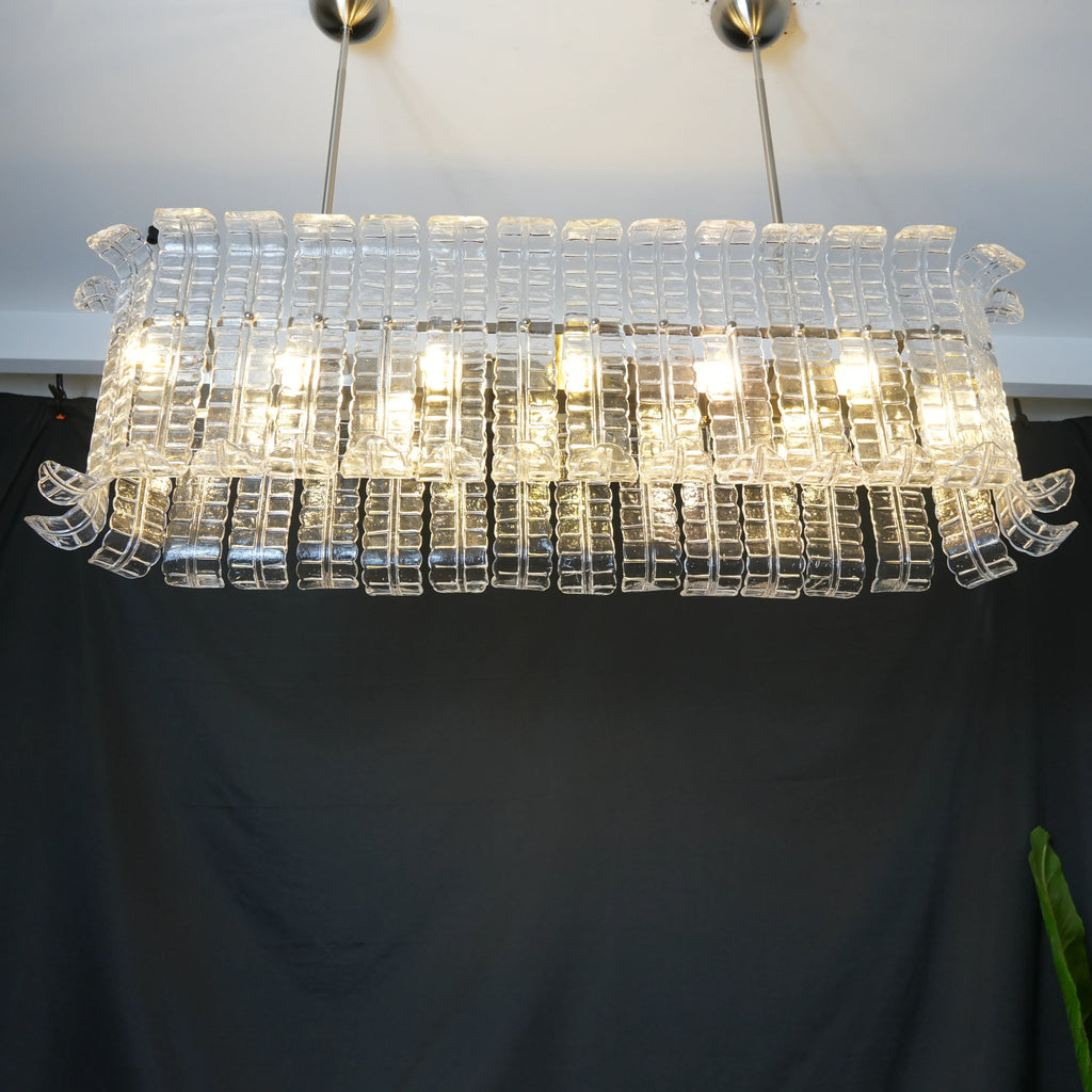 Transparent Murano Leaf Shaped Chandelier product image
