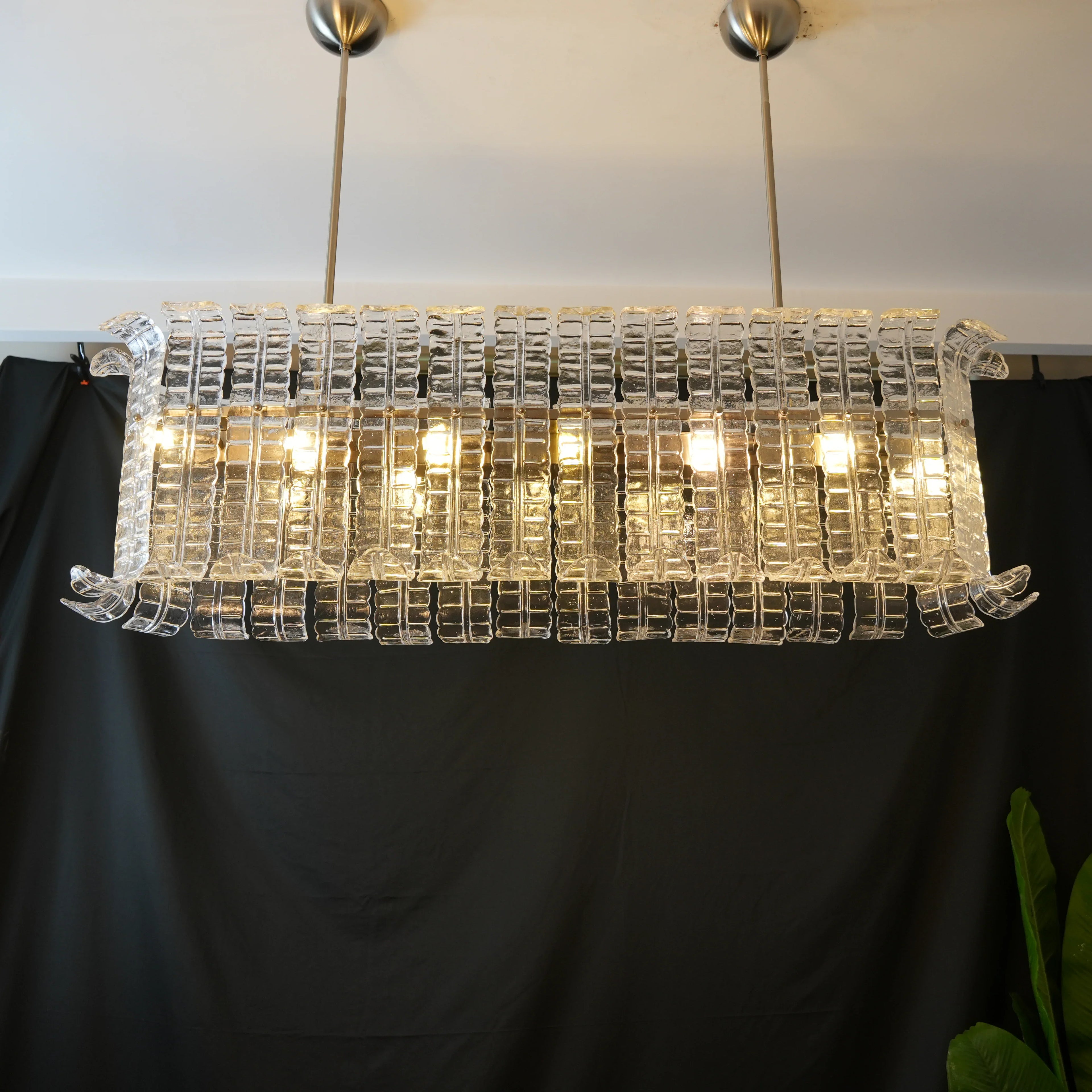 Transparent Murano Leaf Shaped Chandelier product image