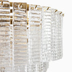 Transparent Ridged Glass Rectangle Chandelier product image