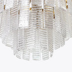Transparent Ridged Glass Rectangle Chandelier product image