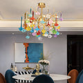 Tree Branch Glass Colorful Chandelier material and finish detail