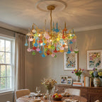 Tree Branch Glass Colorful Chandelier detail view