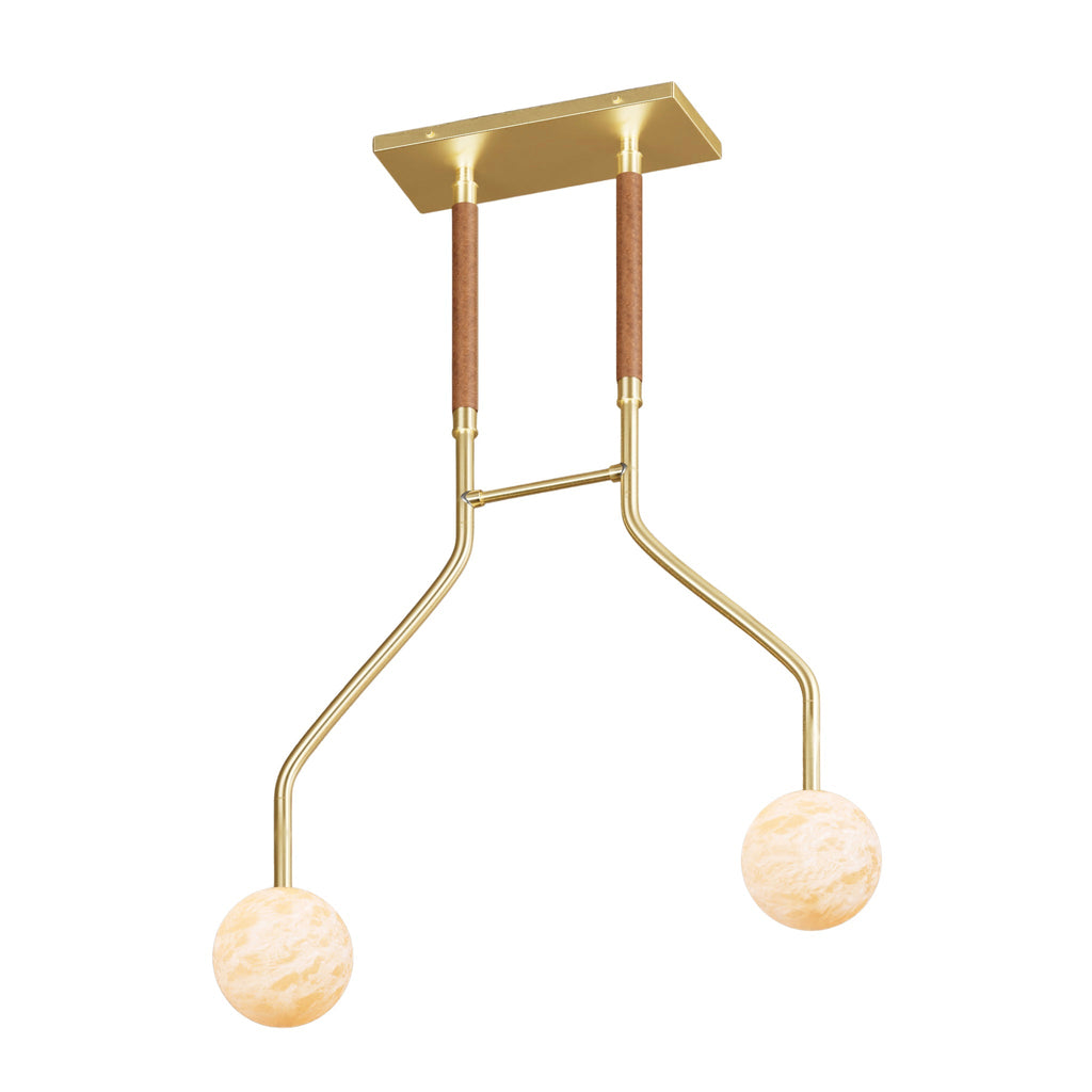 Peaks Alabaster Vanity Pendant by Bling Lighting Studio