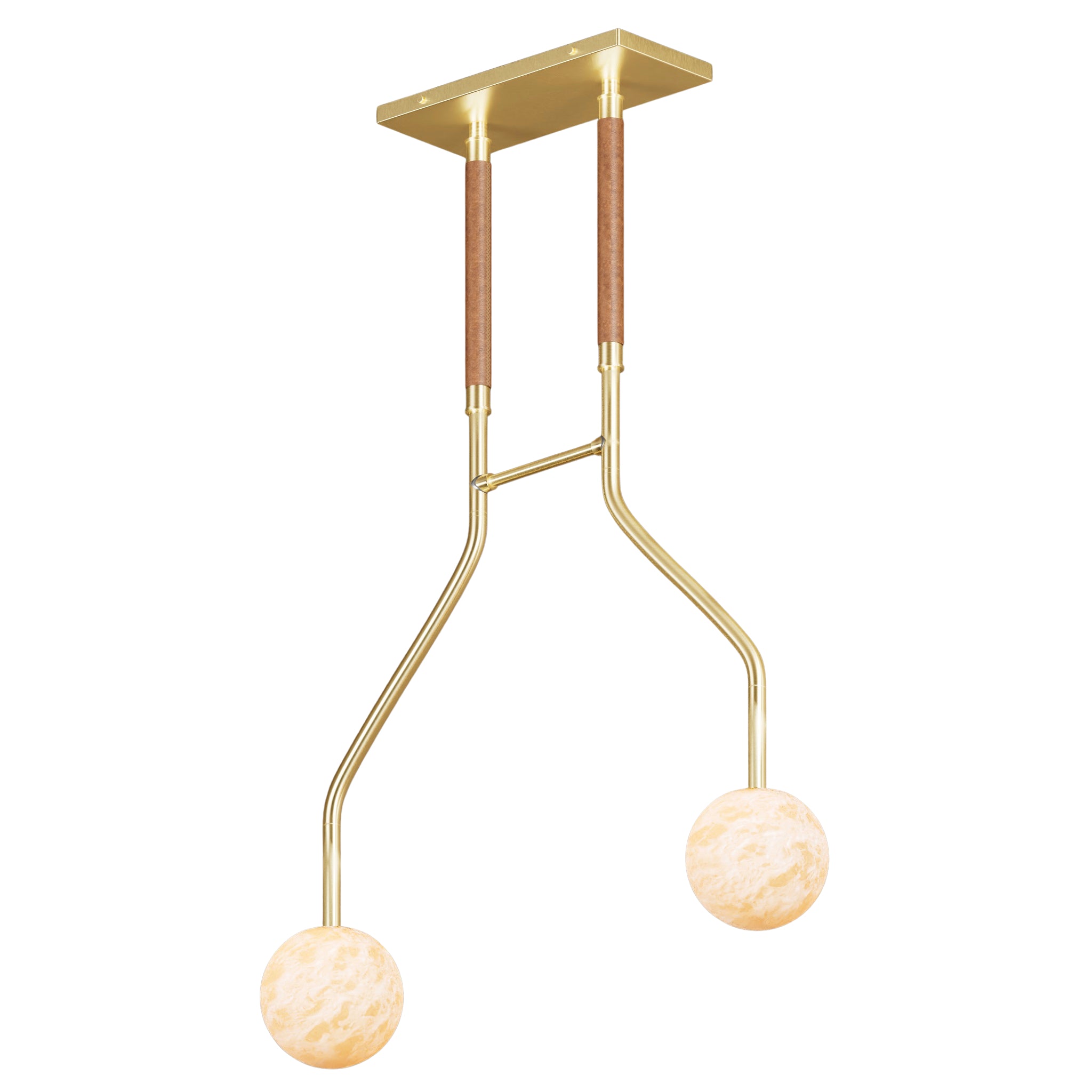 Peaks Alabaster Vanity Pendant by Bling Lighting Studio