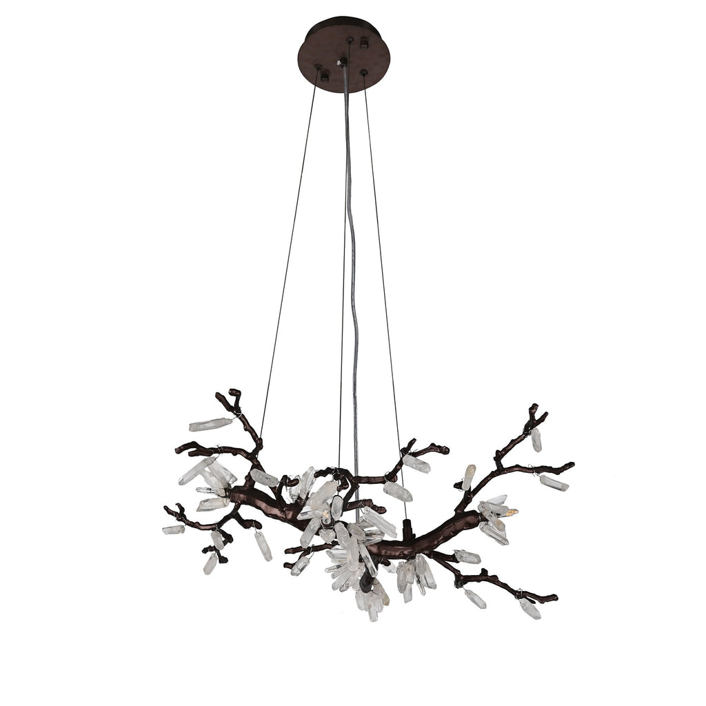 Selenite Crystal Blossom Branching Tree Chandelier by Bling Lighting Studio