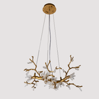 Selenite Crystal Blossom Branching Tree Chandelier by Bling Lighting Studio