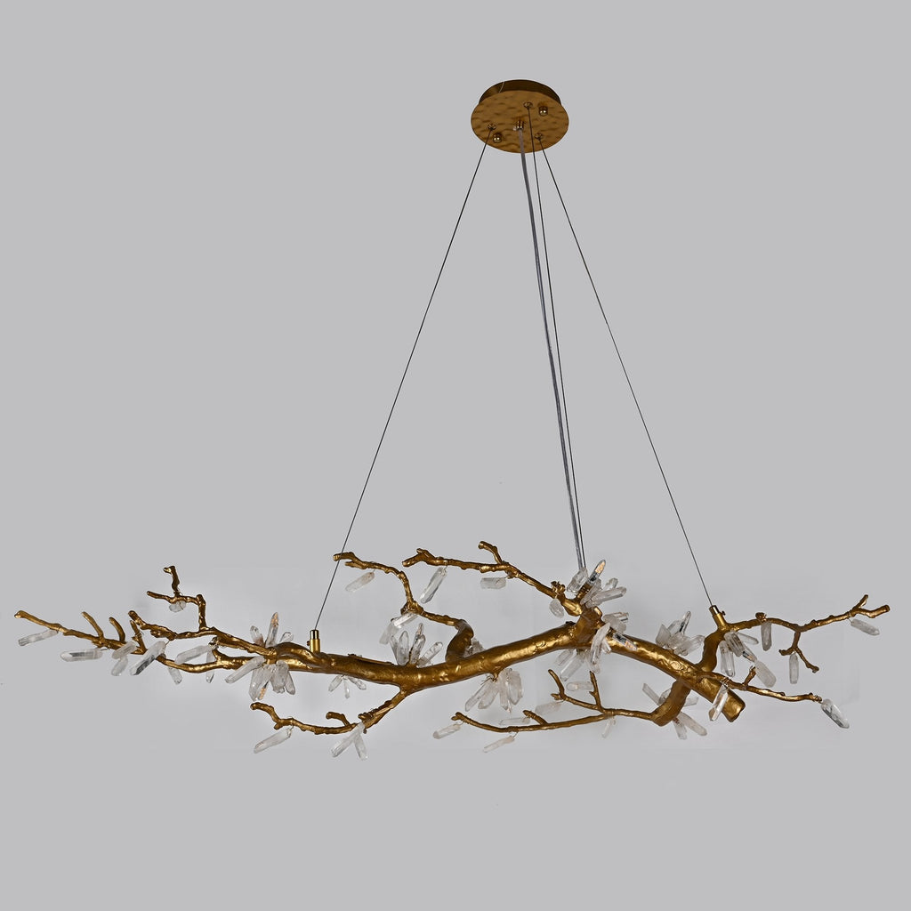 Selenite Crystal Blossom Branching Tree Chandelier by Bling Lighting Studio