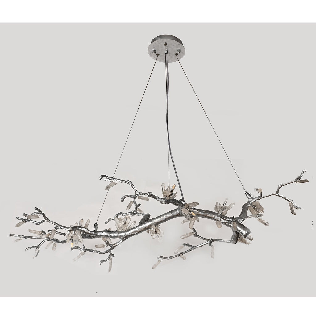 Selenite Crystal Blossom Branching Tree Chandelier by Bling Lighting Studio