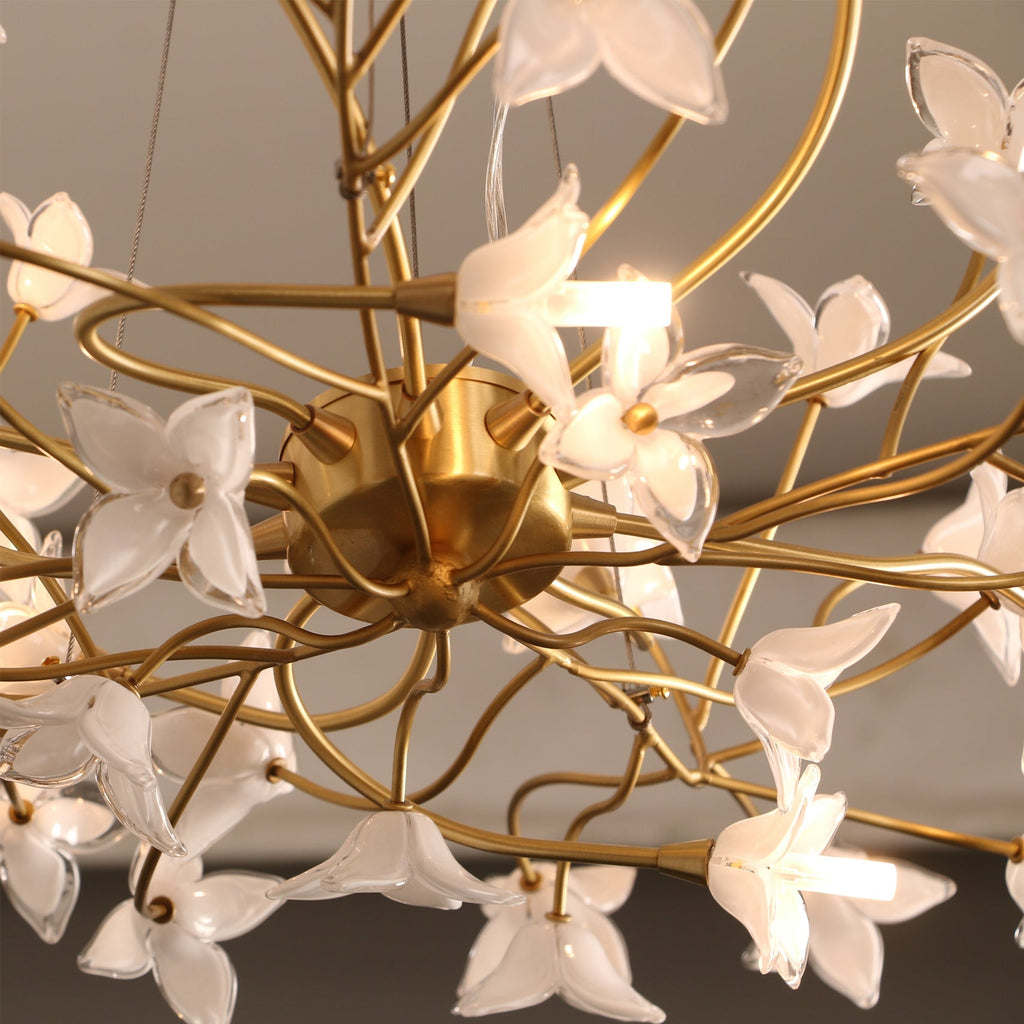 Veitchii Flower Branch Chandelier by Bling Lighting Studio