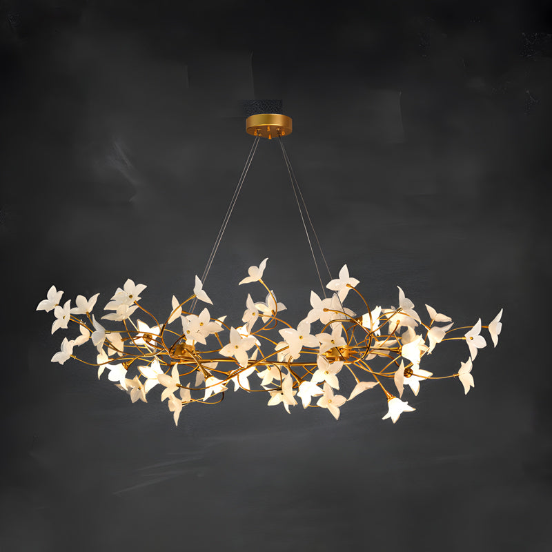 Veitchii Flower Branch Chandelier by Bling Lighting Studio