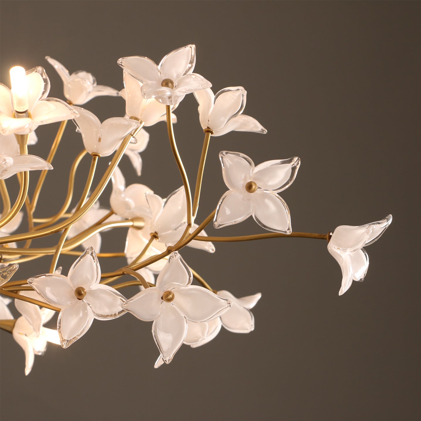 Veitchii Flower Branch Chandelier by Bling Lighting Studio