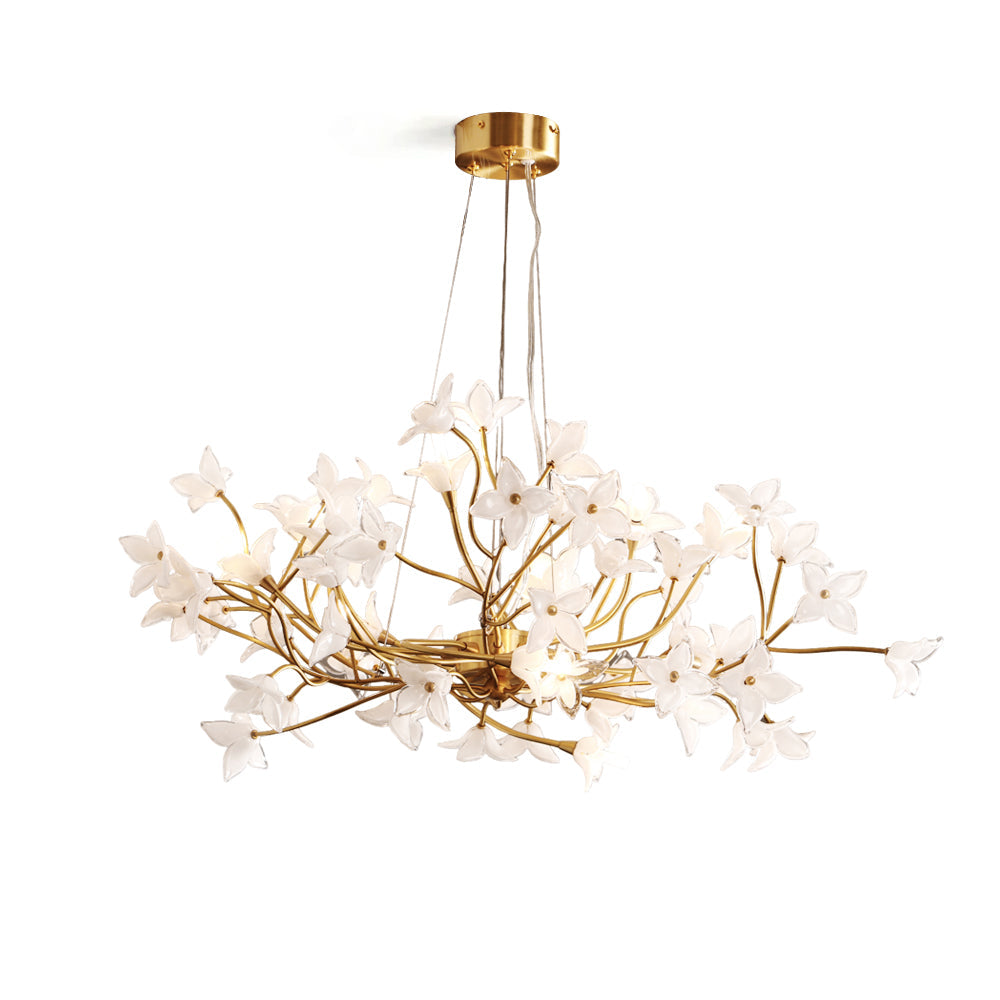 Veitchii Flower Branch Chandelier by Bling Lighting Studio