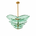 Verdant Petal Murano Glass Chandelier