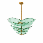 Verdant Petal Murano Glass Chandelier