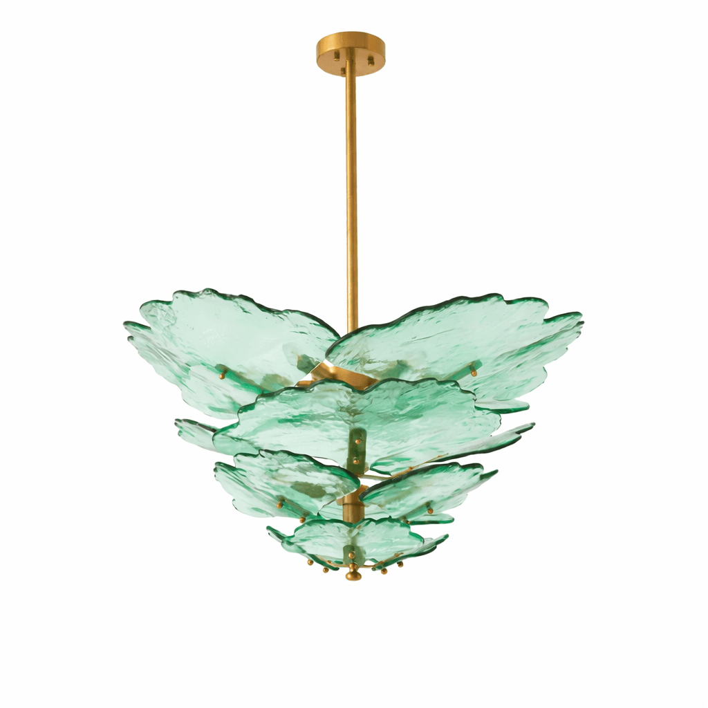 Verdant Petal Murano Glass Chandelier