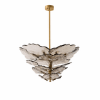 Verdant Petal Murano Glass Chandelier