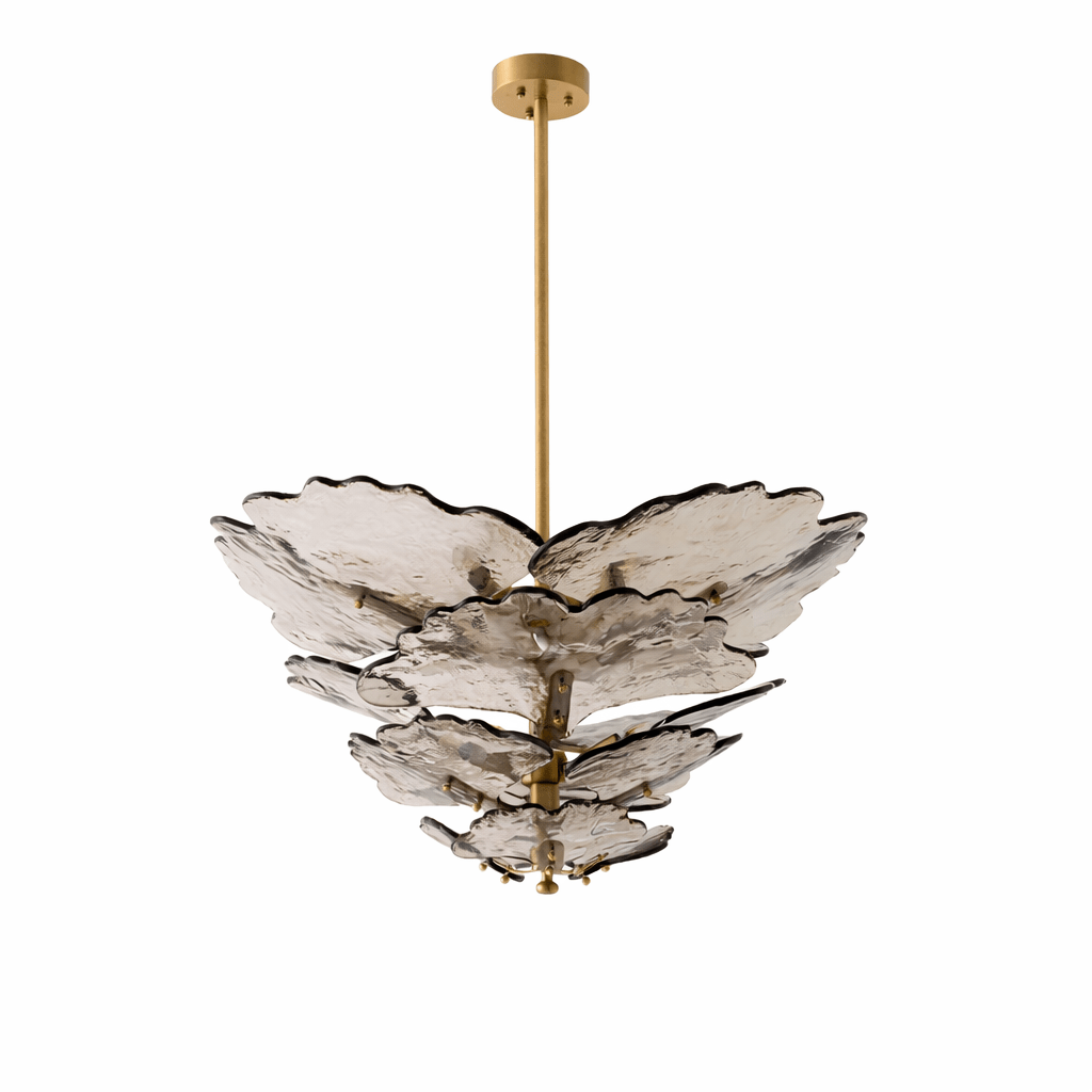 Verdant Petal Murano Glass Chandelier