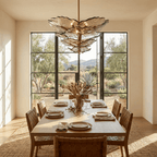 Verdant Petal Murano Glass Chandelier