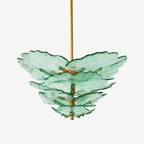 Verdant Petal Murano Glass Chandelier