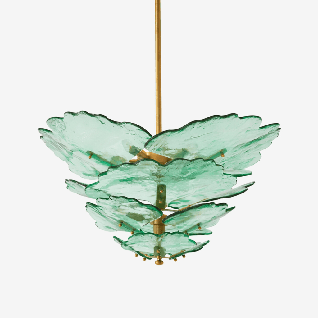 Verdant Petal Murano Glass Chandelier