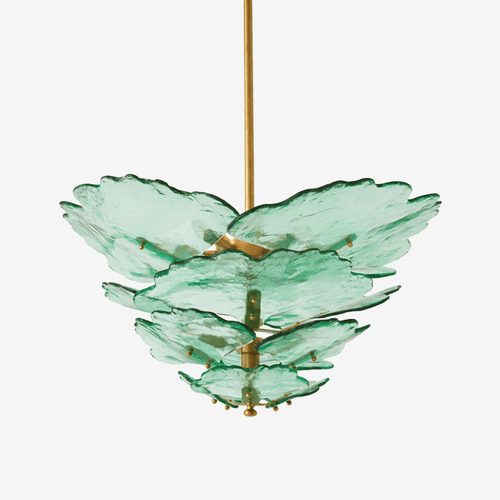 Verdant Petal Murano Glass Chandelier