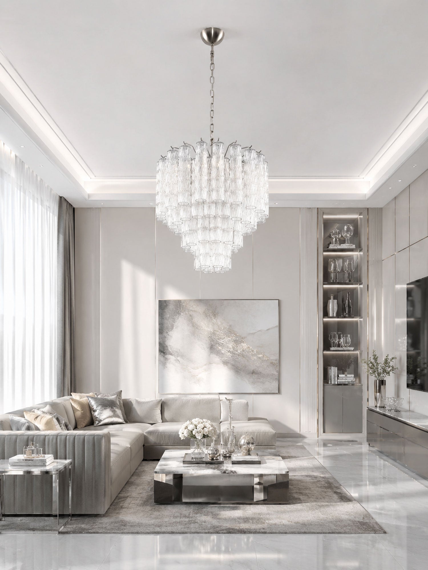 Vetrina Glass Chandelier Glass lighting by Bling Lighting Studio