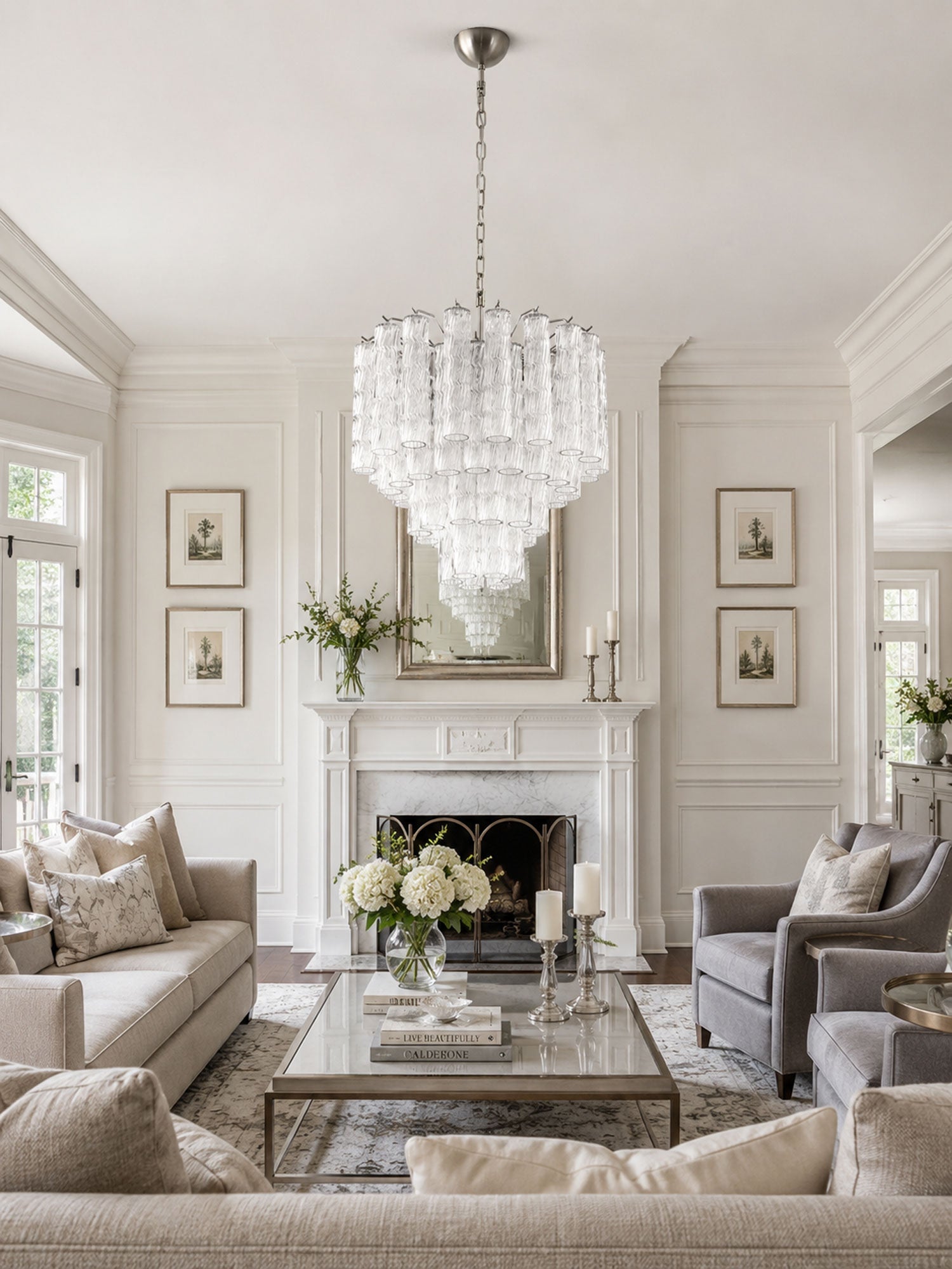 Vetrina Glass Chandelier Glass lighting by Bling Lighting Studio