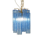 Vintage Blue Murano Glass Chandelier by Bling Lighting Studio