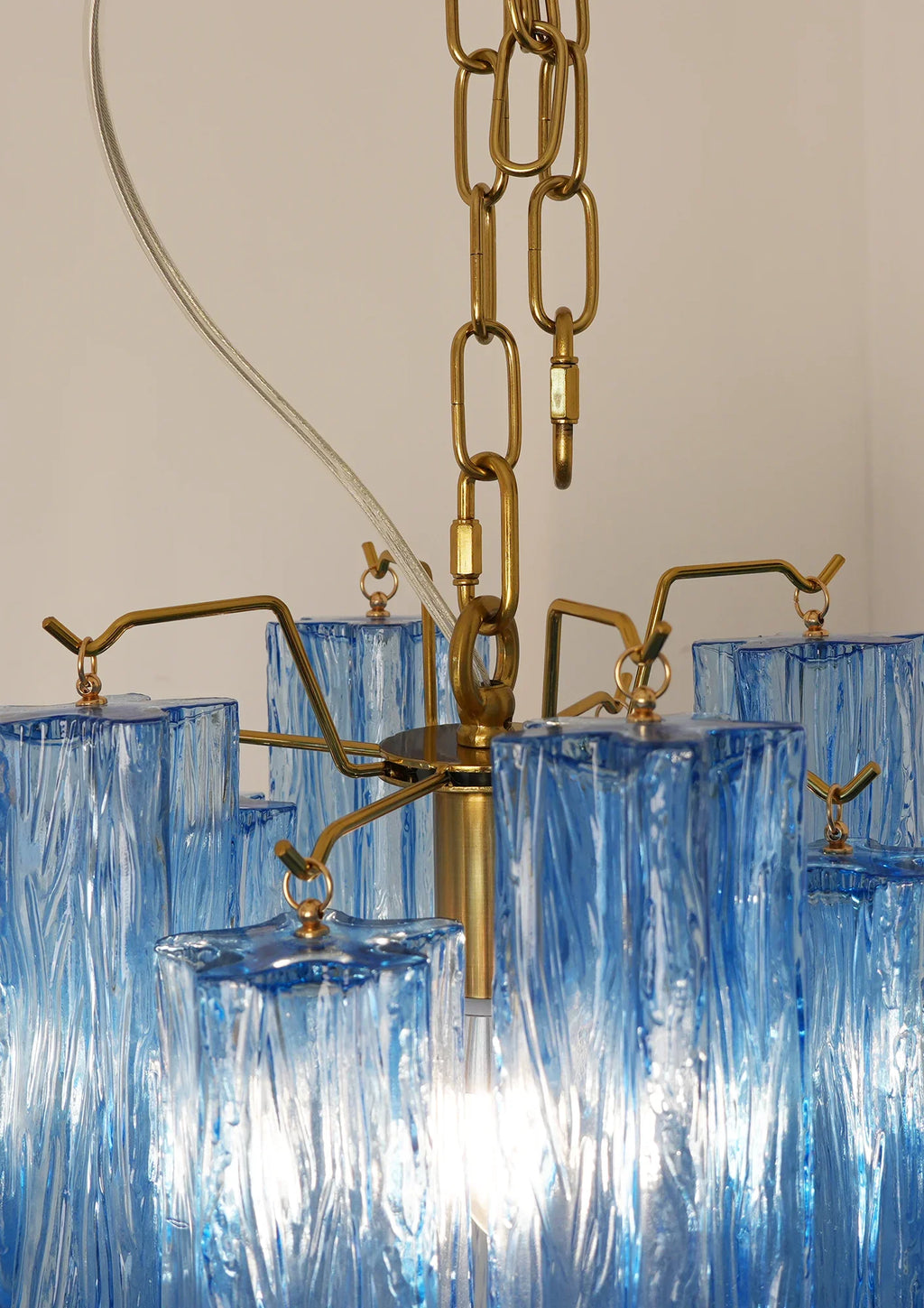 Vintage Blue Murano Glass Chandelier product image