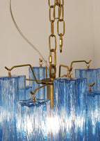Vintage Blue Murano Glass Chandelier product image