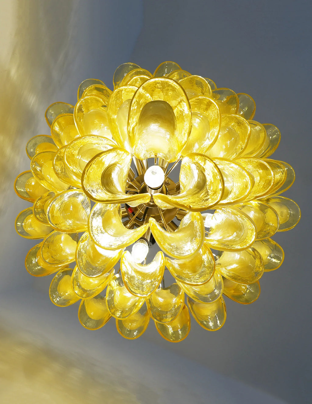 Vintage Caramel Murano Glass Petals Chandelier product image