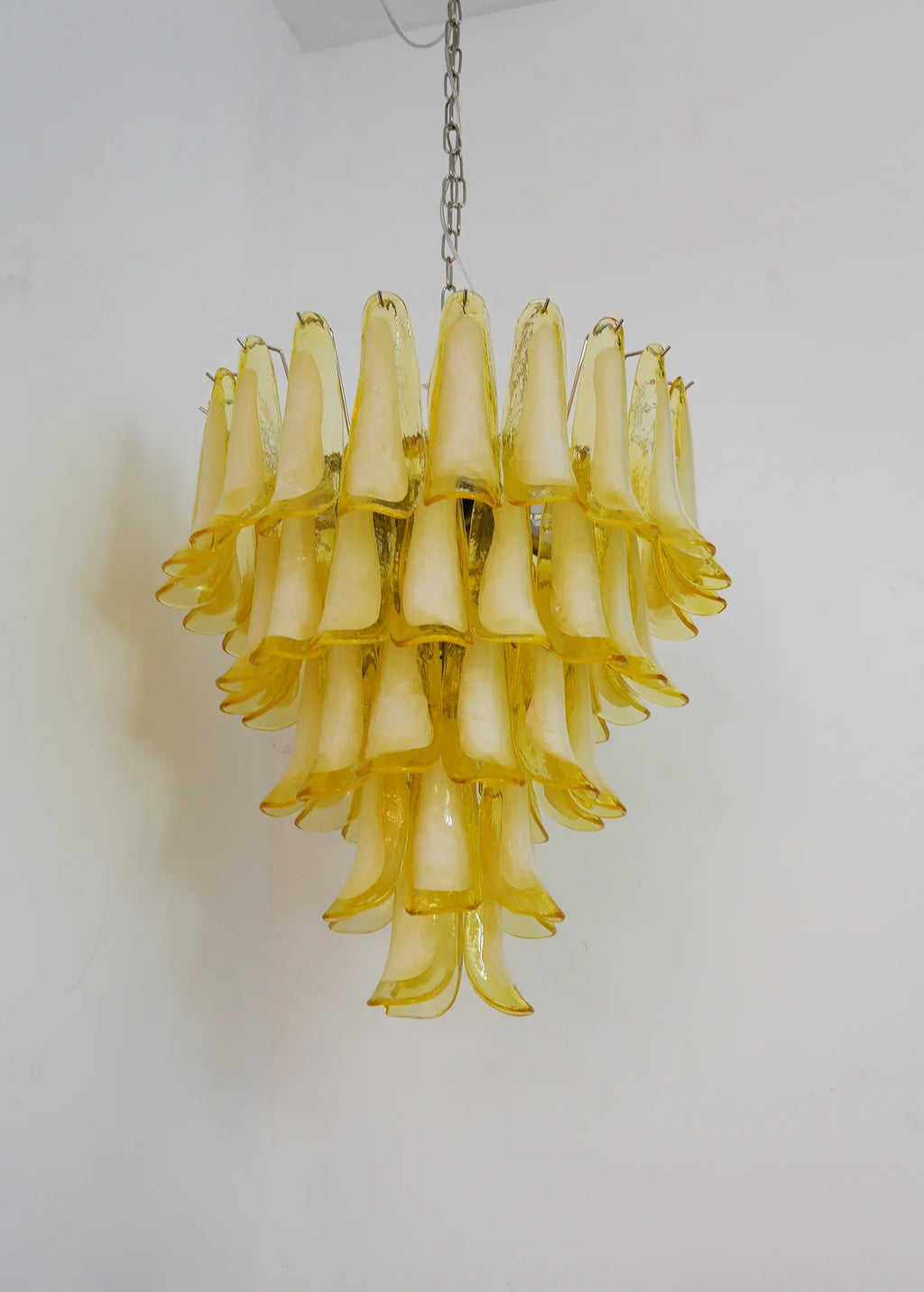 Vintage Caramel Murano Glass Petals Chandelier product image