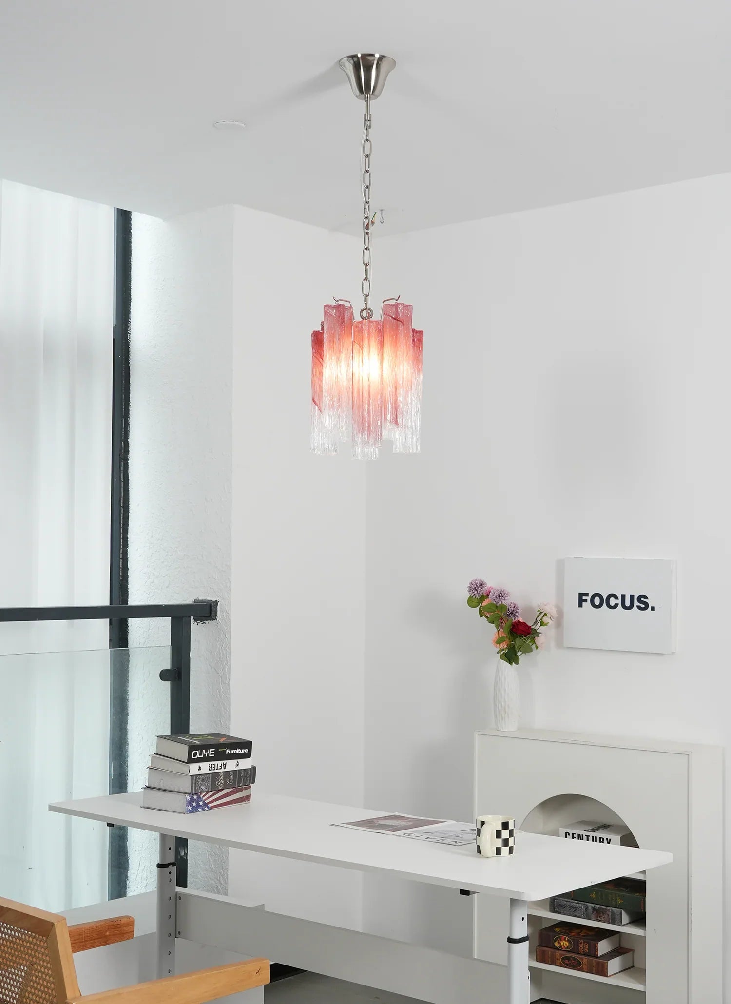 Vintage Gradient Red Murano Chandelier product image