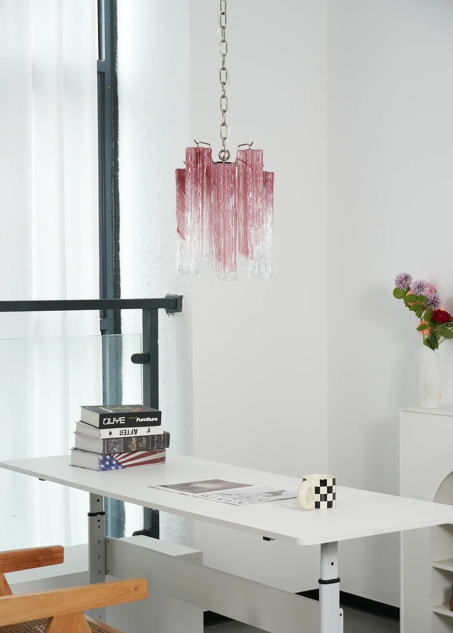 Vintage Gradient Red Murano Chandelier product image