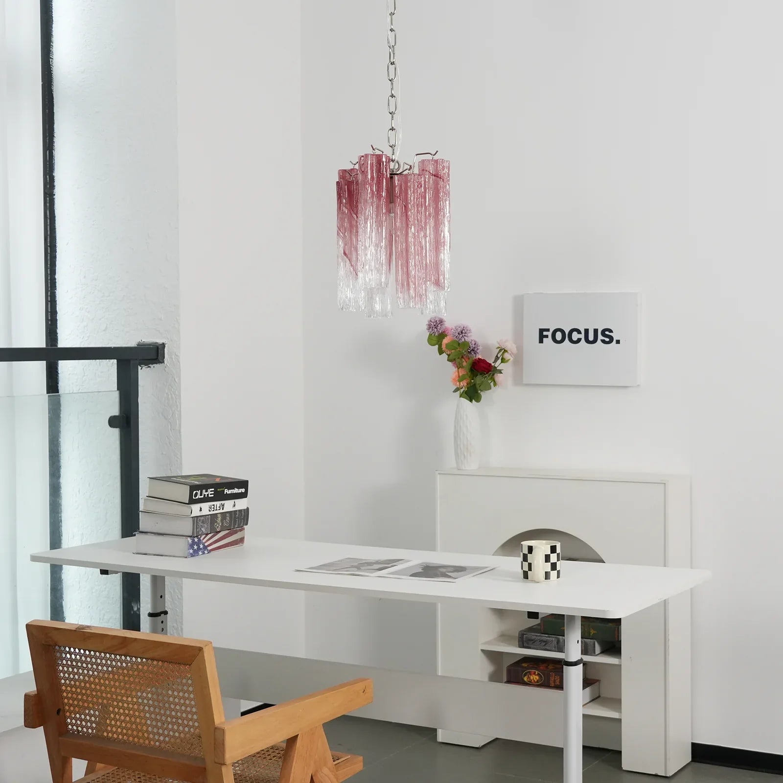 Vintage Gradient Red Murano Chandelier product image