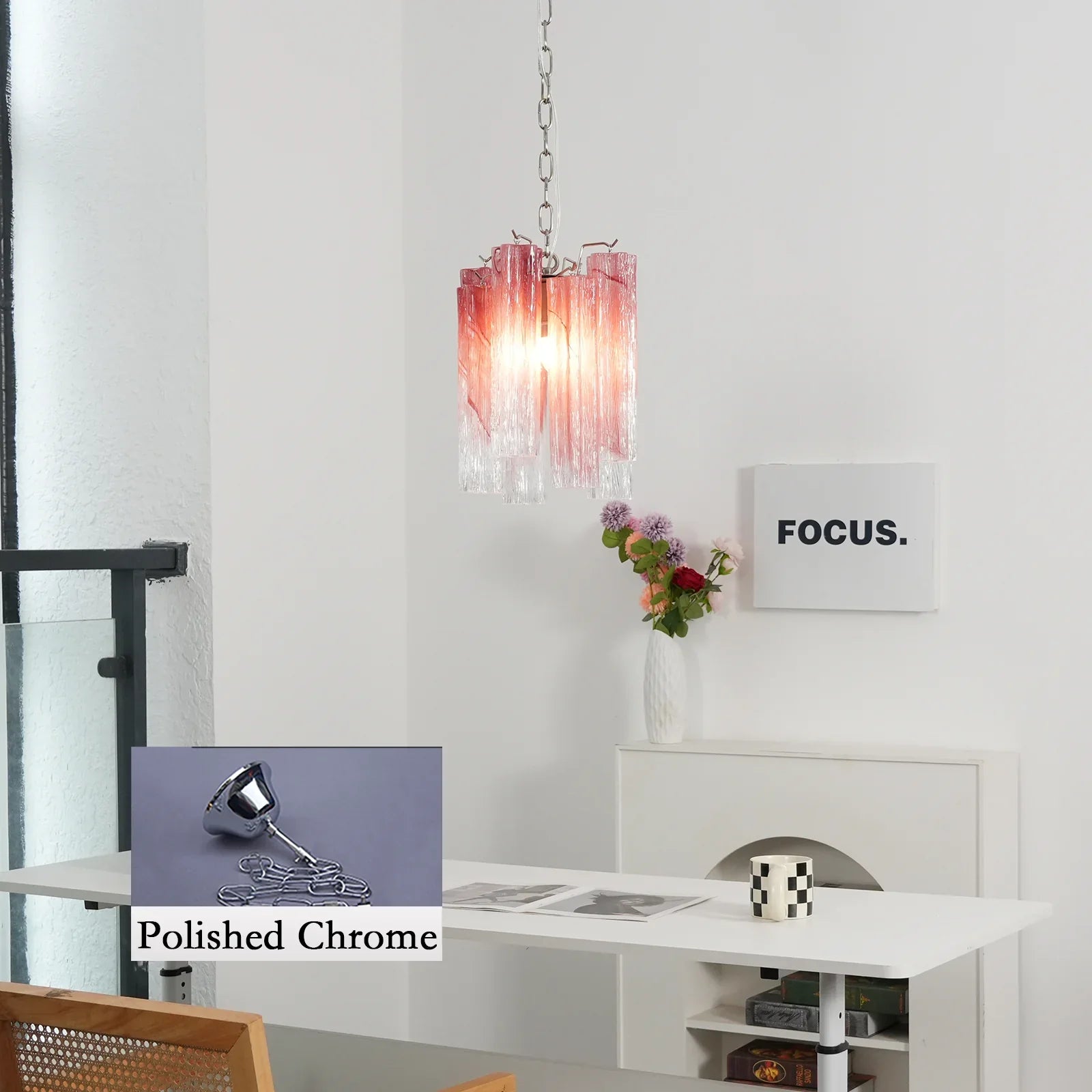 Vintage Gradient Red Murano Chandelier product image
