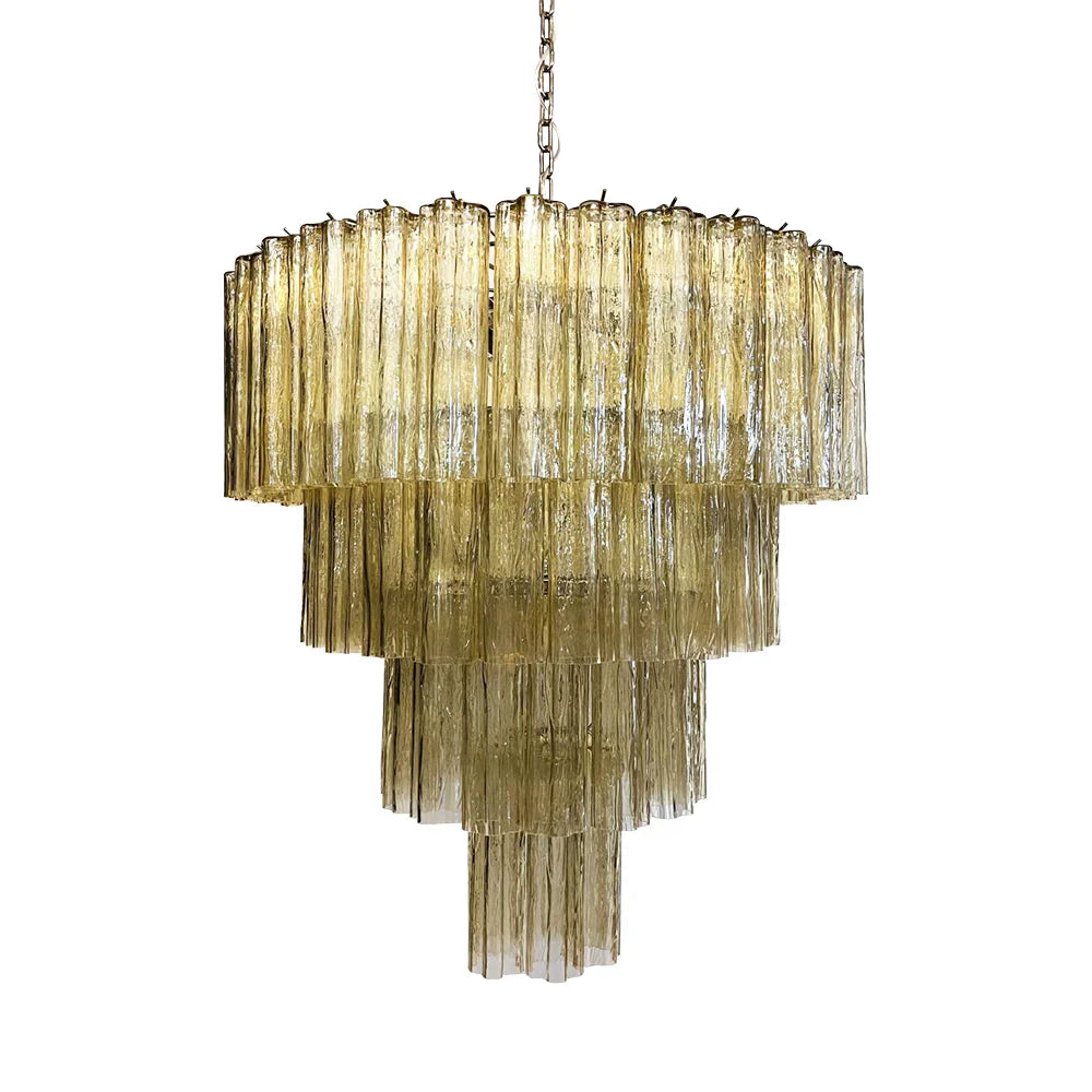 Vintage Murano Amber Glass Chandelier product image