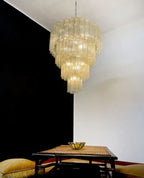 Vintage Murano Amber Glass Chandelier product image