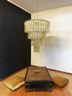 Vintage Murano Amber Glass Chandelier product image