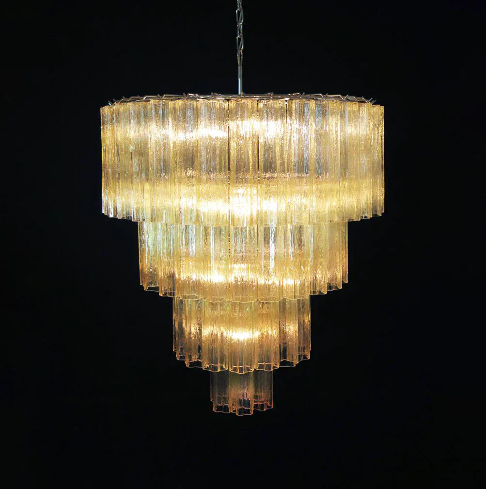 Vintage Murano Amber Glass Chandelier product image