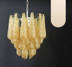 Vintage Murano Amber Glass Petals Chandelier product image