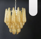 Vintage Murano Amber Glass Petals Chandelier product image