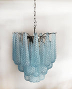 Vintage Murano Blue Glass Petals Chandelier product image