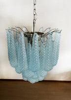 Vintage Murano Blue Glass Petals Chandelier product image