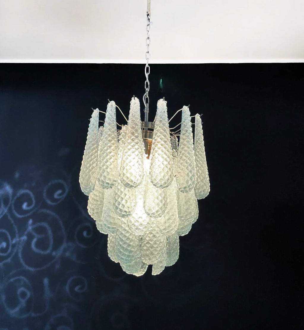 Vintage Murano Blue Glass Petals Chandelier product image