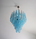 Vintage Murano Blue Petals Drop Glass Chandelier product image
