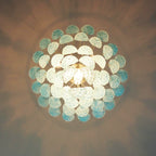 Vintage Murano Blue Petals Drop Glass Chandelier product image