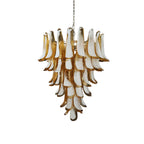 Vintage Murano Caramel Glass Petals Chandelier by Bling Lighting Studio