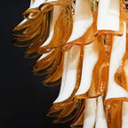 Vintage Murano Caramel Glass Petals Chandelier product image