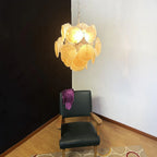 Vintage Murano Gold Glass Disks Chandelier product image